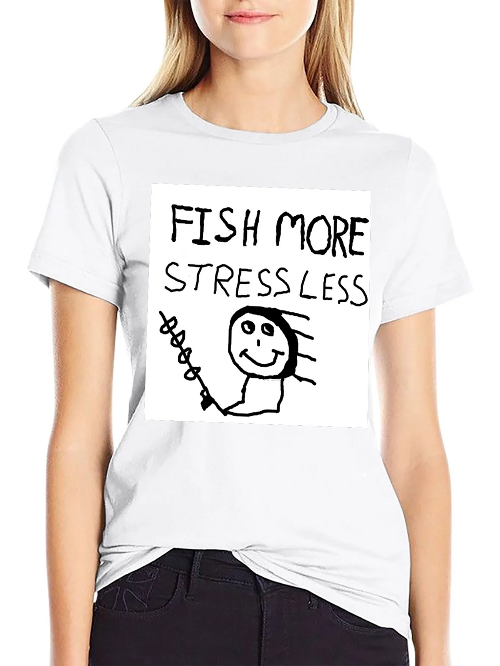 Fish More Stress Less T-Shirt product image 8