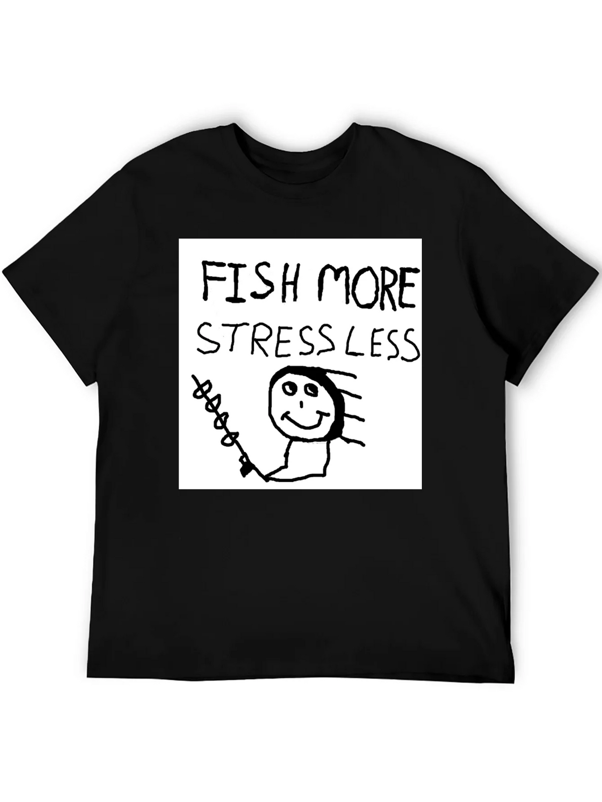 Fish More Stress Less T-Shirt product image 5