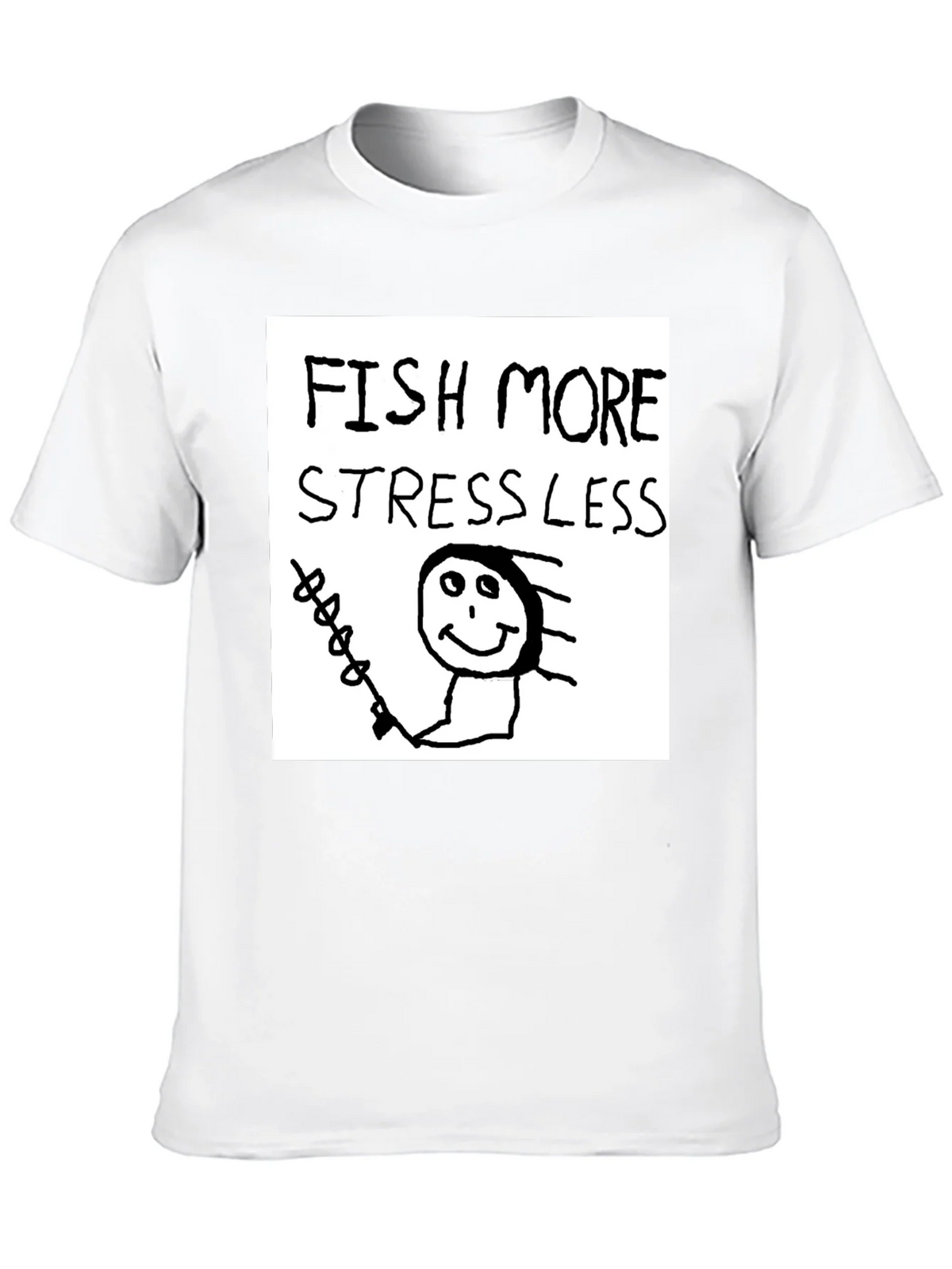 Fish More Stress Less T-Shirt product image 9