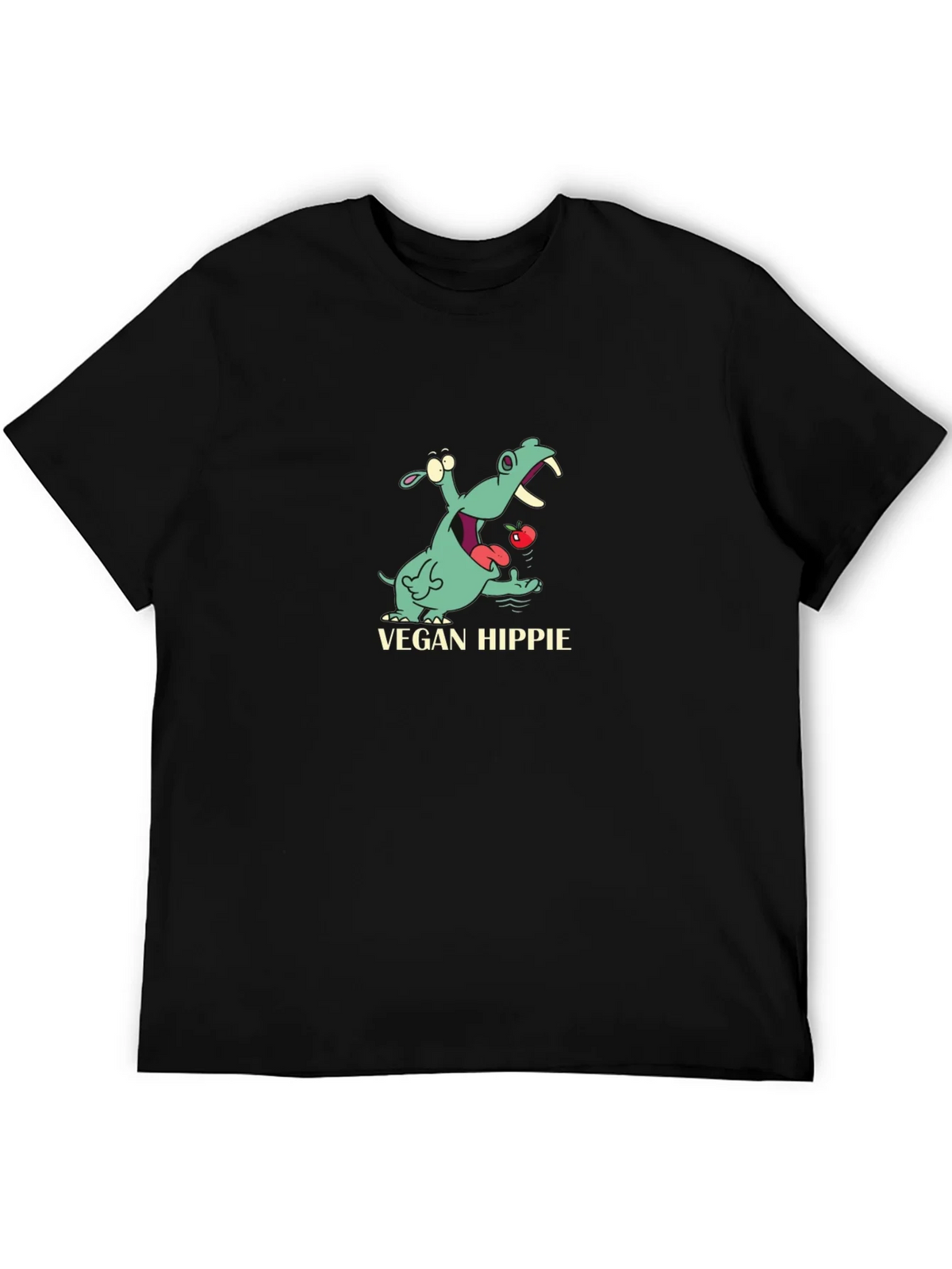 Vegan Hippie T-Shirt - Cute Hippopotamus Graphic Tee product image 8