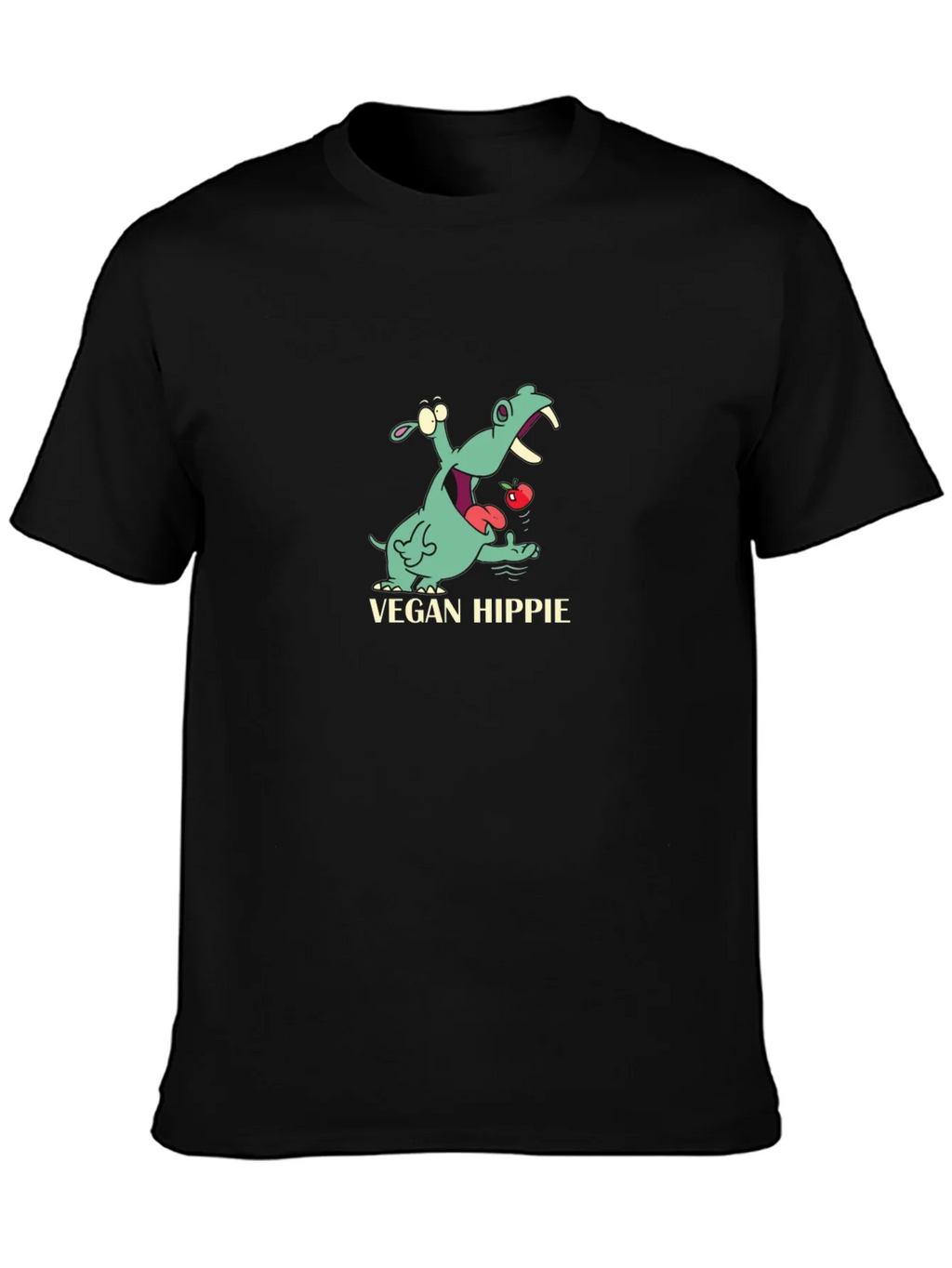 Vegan Hippie T-Shirt - Cute Hippopotamus Graphic Tee product image 6