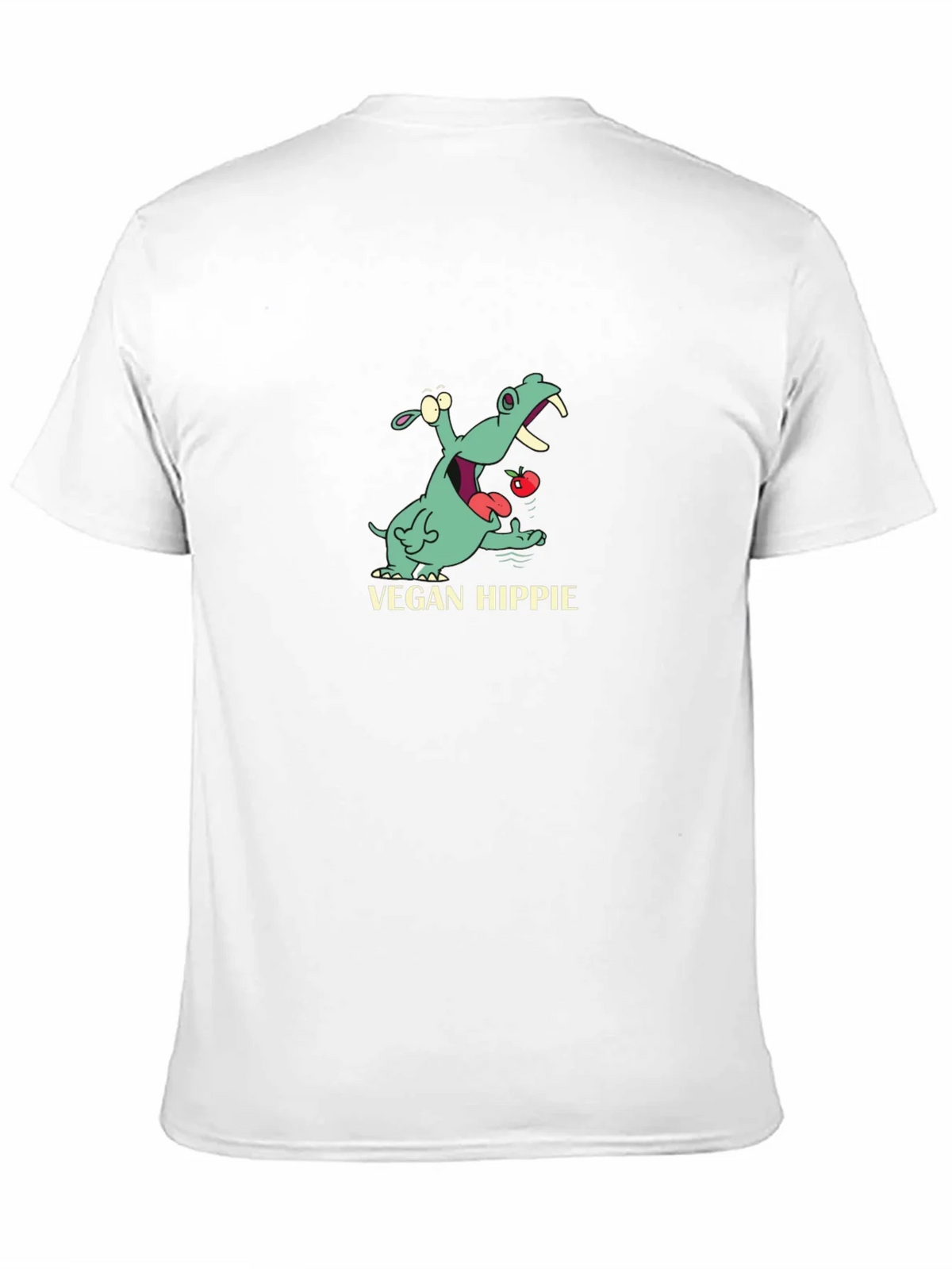 Vegan Hippie T-Shirt - Cute Hippopotamus Graphic Tee product image 2