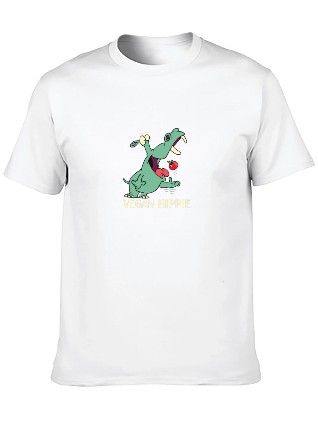 Vegan Hippie T-Shirt - Cute Hippopotamus Graphic Tee product image 12