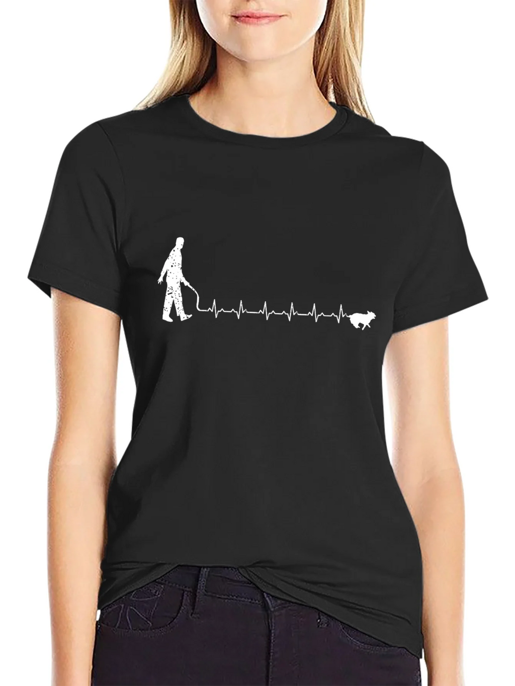 Dog Walking Heartbeat T-Shirt - Perfect for Pet Lovers product image 2