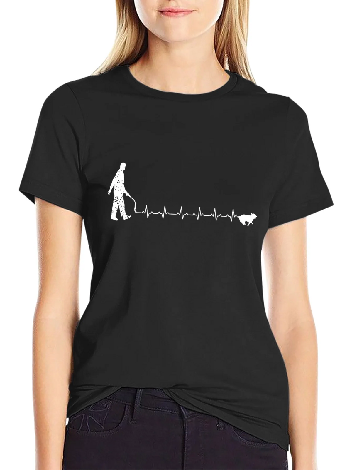Dog Walking Heartbeat T-Shirt - Perfect for Pet Lovers product image 2