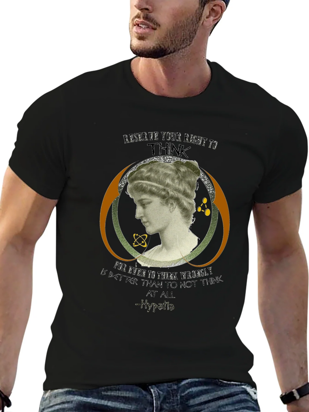 Hypatia Thinker Graphic Tee - Black product image 9
