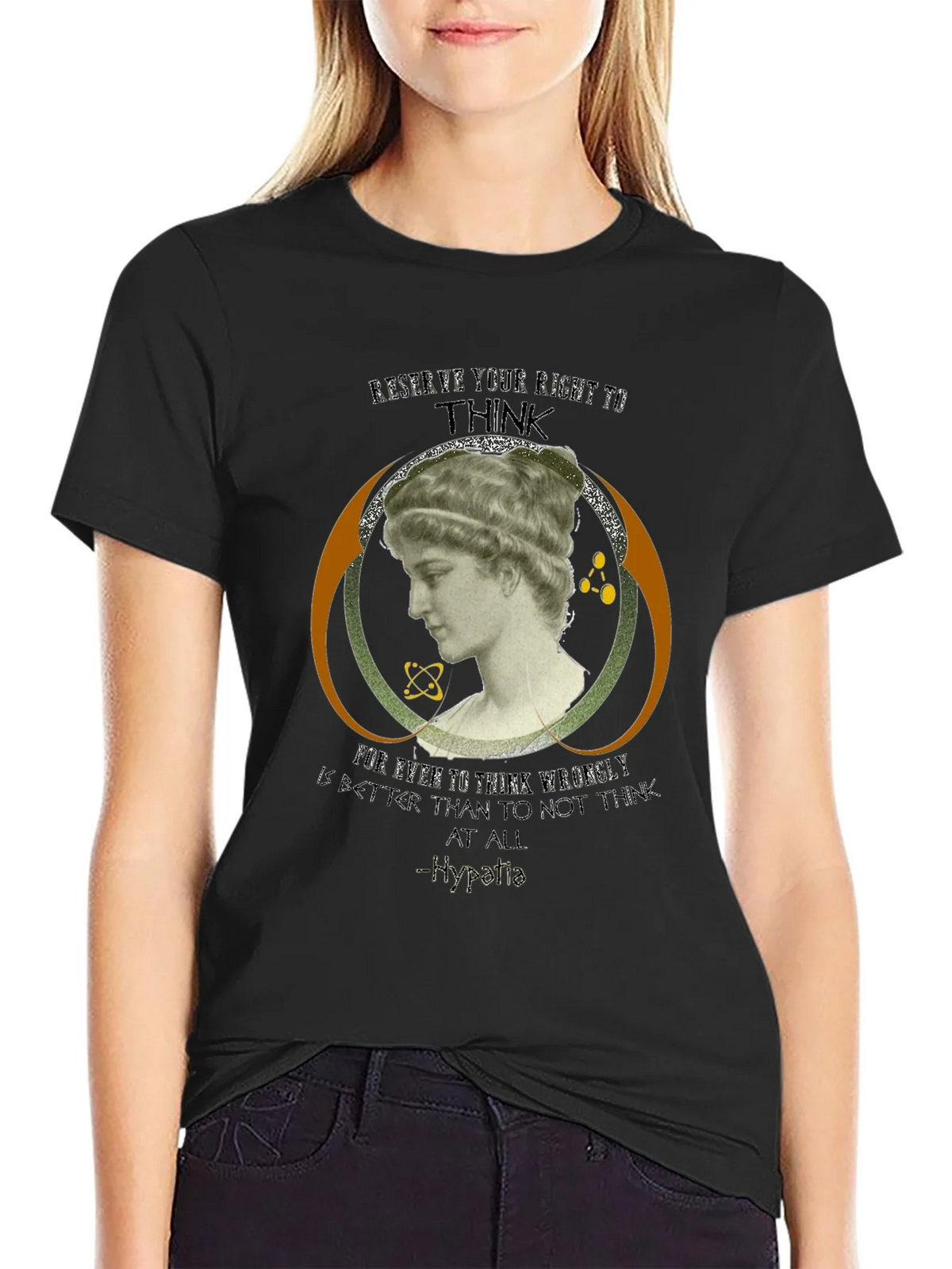 Hypatia Thinker Graphic Tee - Black product image 5