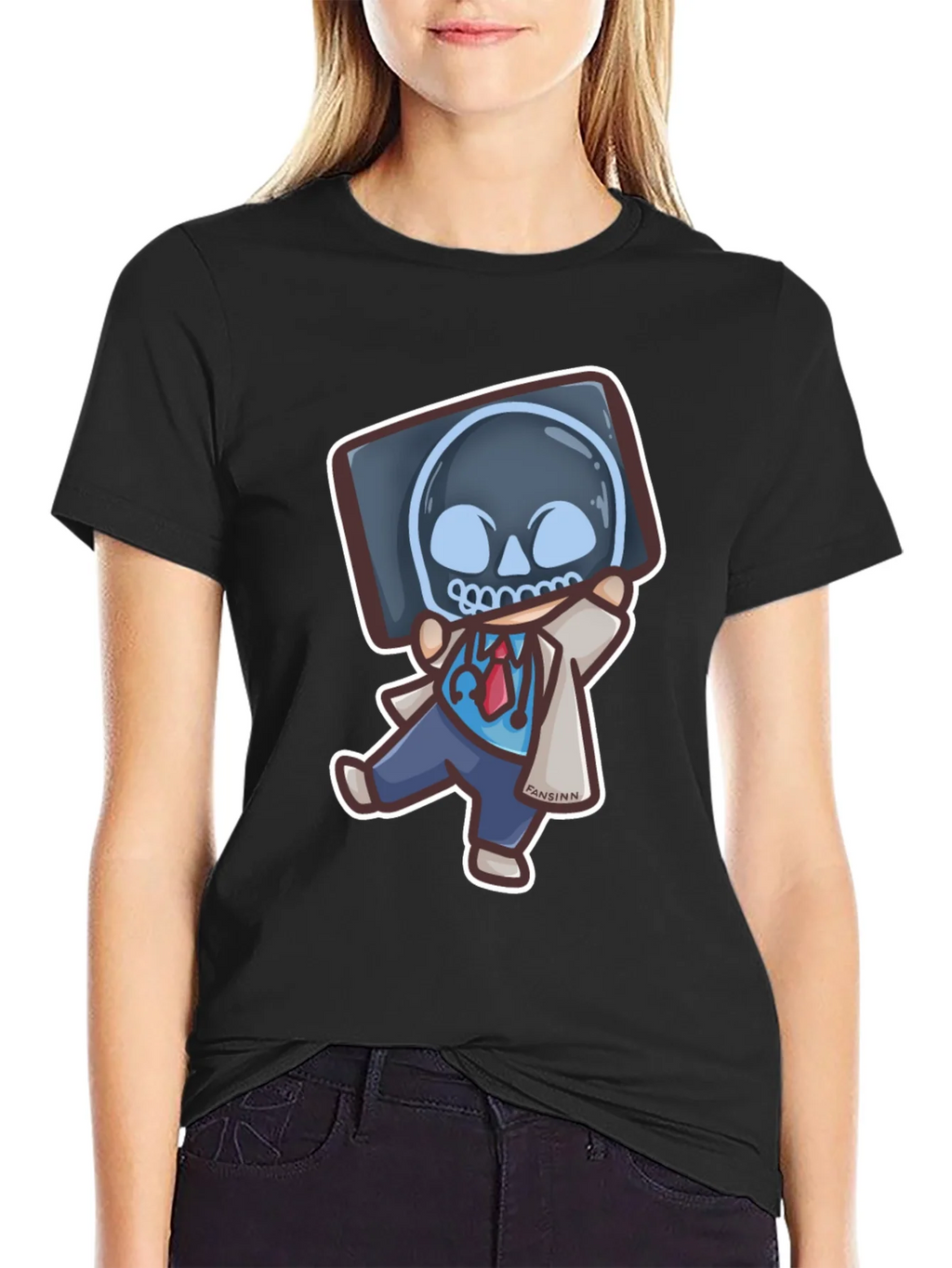 Funny Doctor X-Ray Skull T-Shirt product image 5