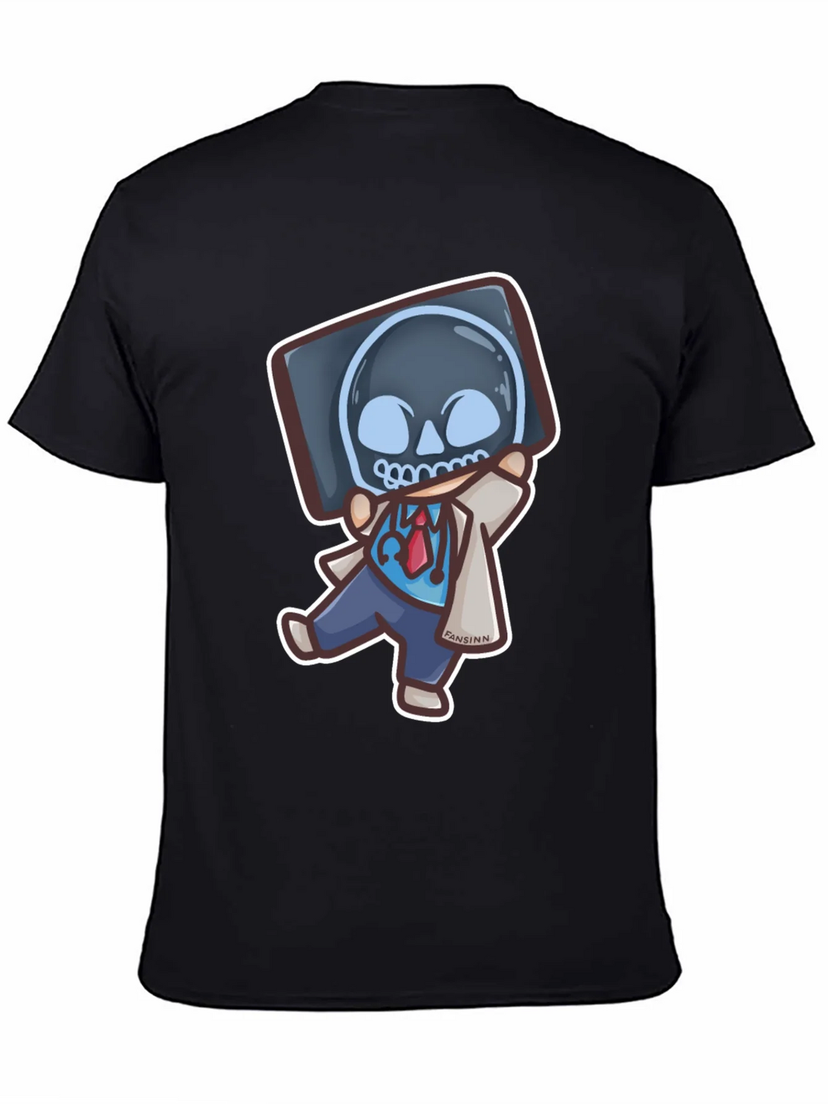 Funny Doctor X-Ray Skull T-Shirt product image 7