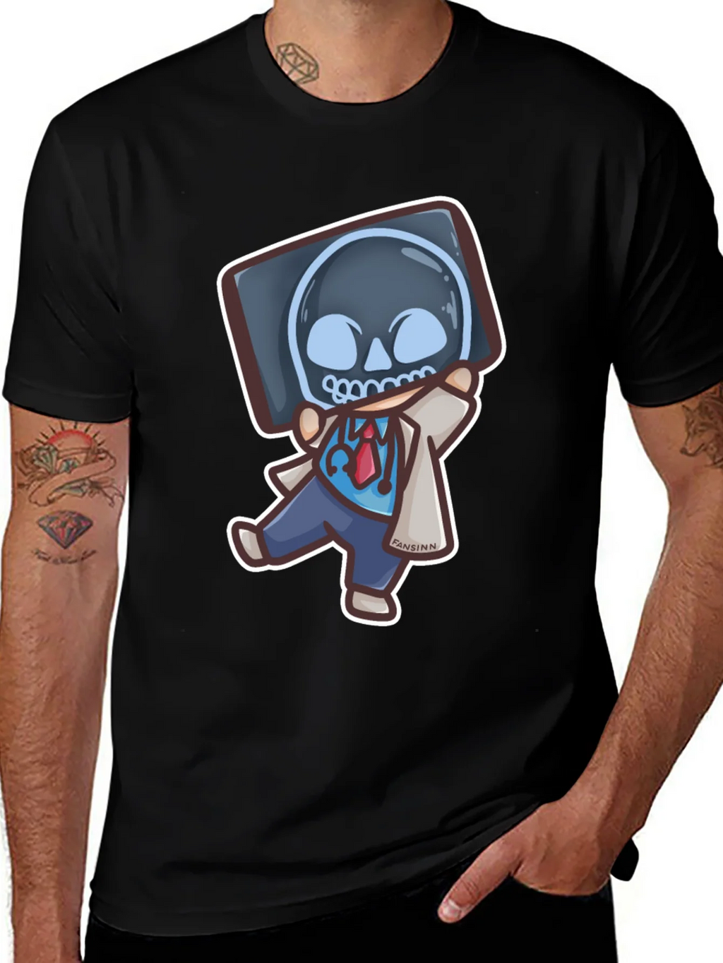 Funny Doctor X-Ray Skull T-Shirt product image 1