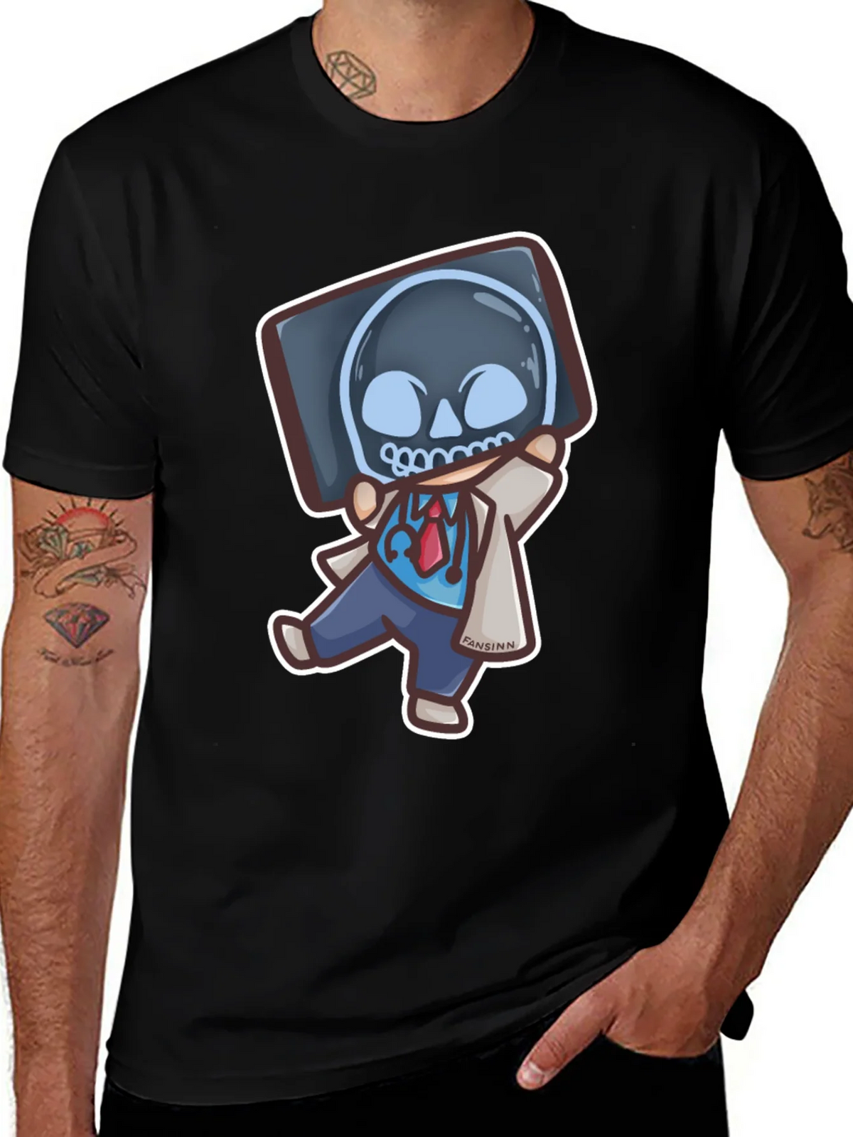 Funny Doctor X-Ray Skull T-Shirt product image 1