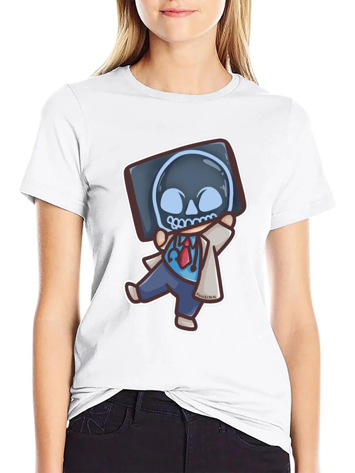 Funny Doctor X-Ray Skull T-Shirt product image 11