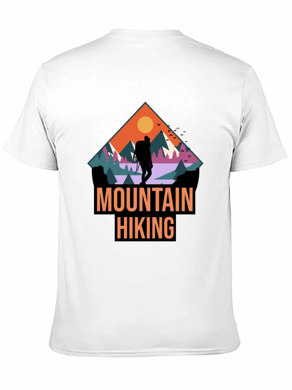 Mountain Hiking Graphic Print Black T-Shirt product image 10