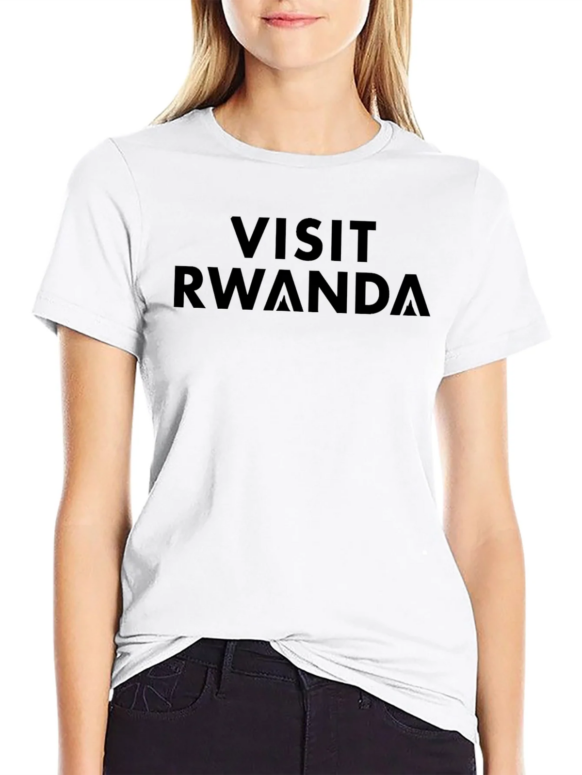 Visit Rwanda Black Graphic Tee Shirt product image 8