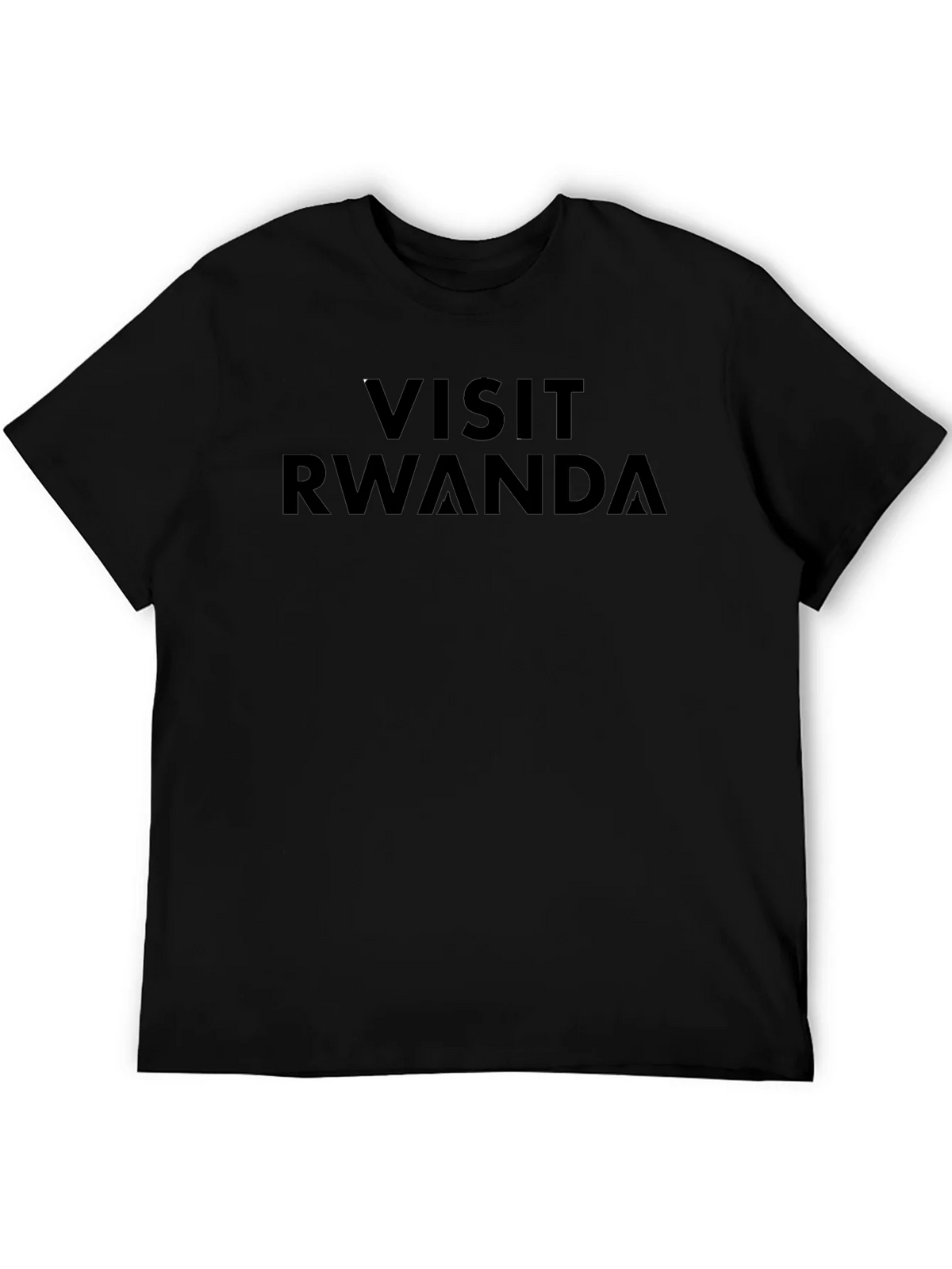 Visit Rwanda Black Graphic Tee Shirt product image 5