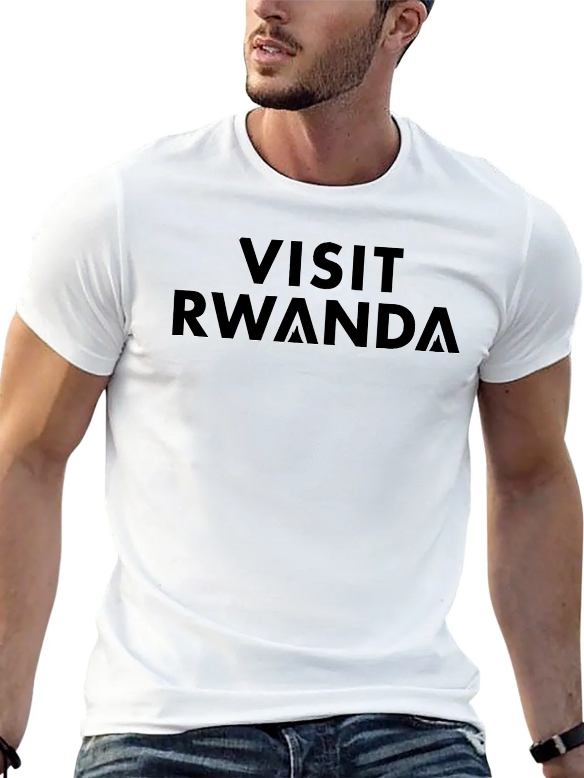 Visit Rwanda Black Graphic Tee Shirt product image 12