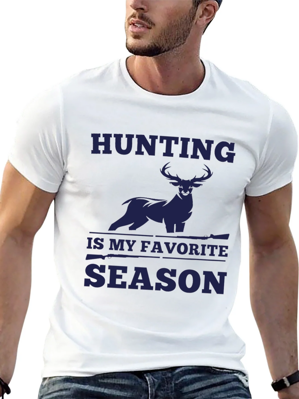 Hunting is My Favorite Season Deer Graphic Tee product image 4