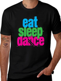 Eat Sleep Dance Graphic Tee - Black Cotton T-Shirt product image 1