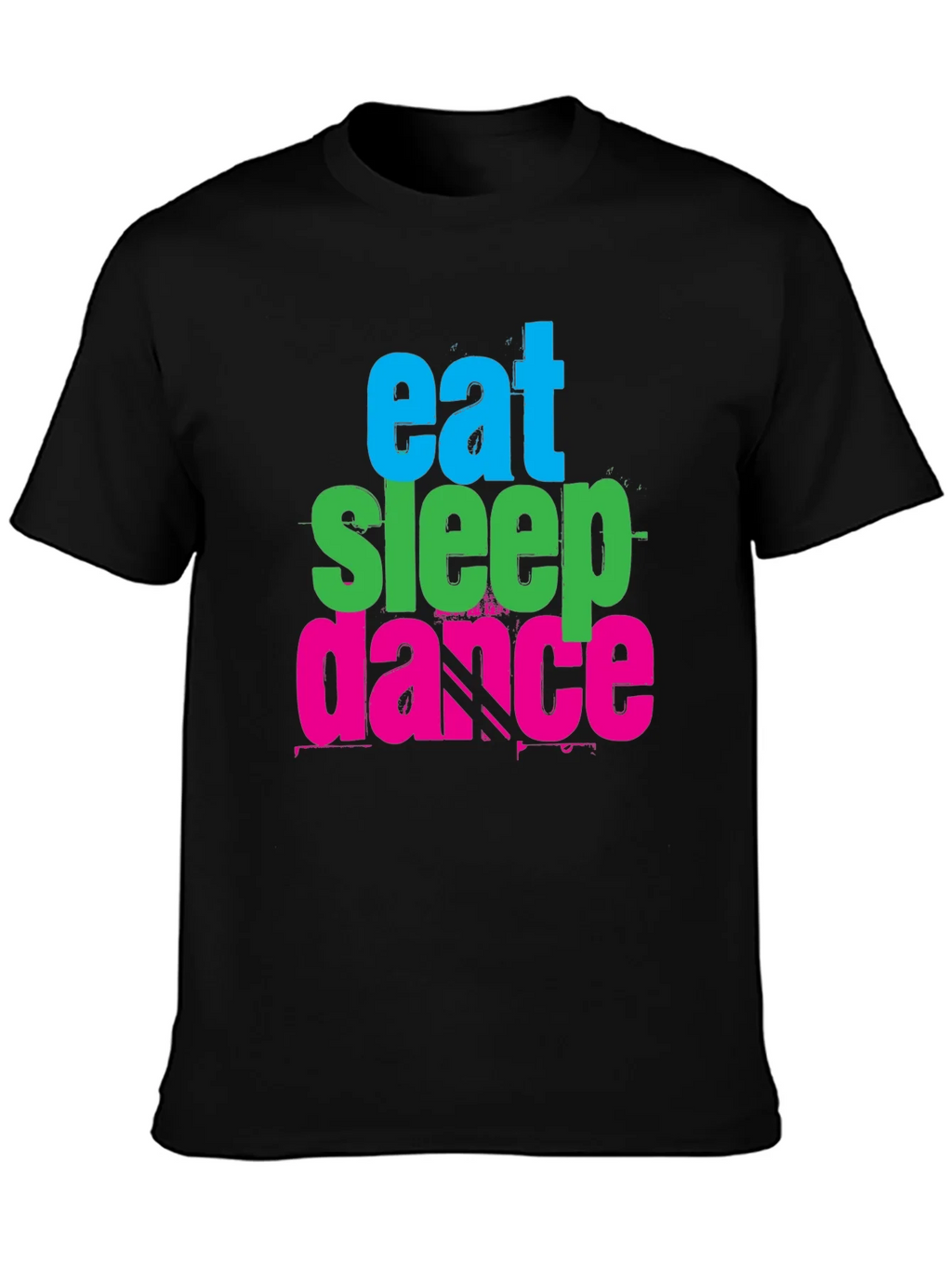 Eat Sleep Dance Graphic Tee - Black Cotton T-Shirt product image 3