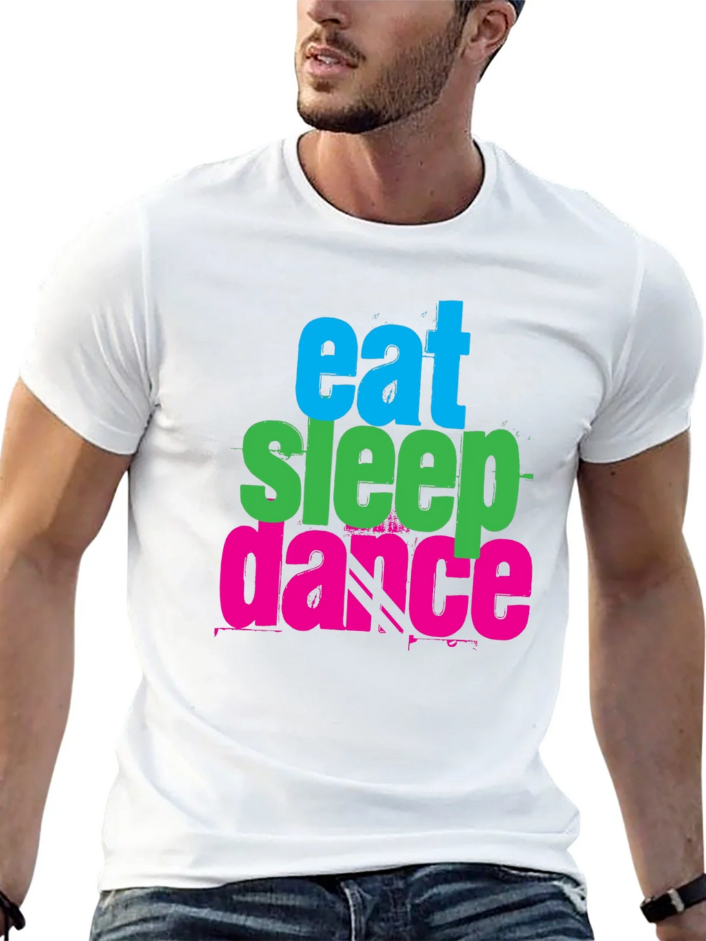 Eat Sleep Dance Graphic Tee - Black Cotton T-Shirt product image 12