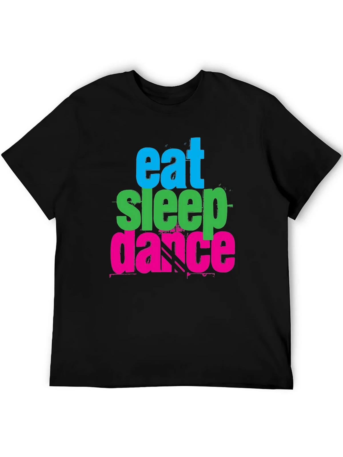 Eat Sleep Dance Graphic Tee - Black Cotton T-Shirt product image 5