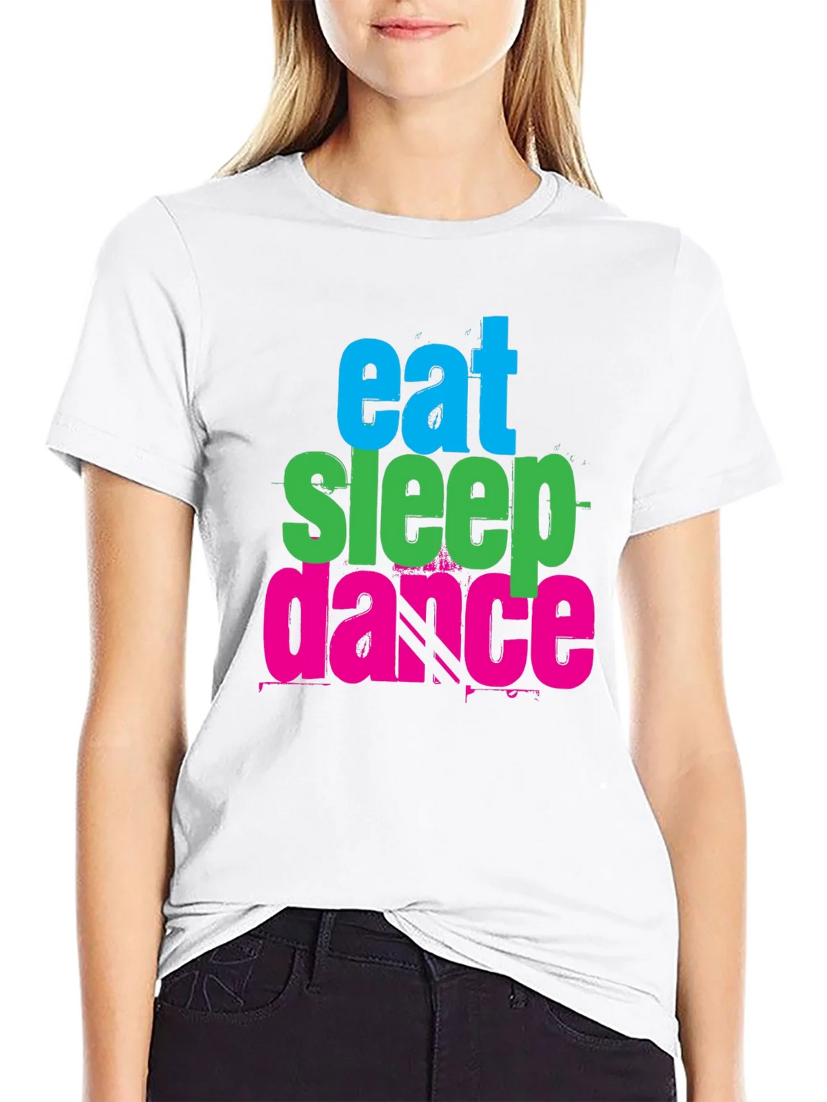 Eat Sleep Dance Graphic Tee - Black Cotton T-Shirt product image 8