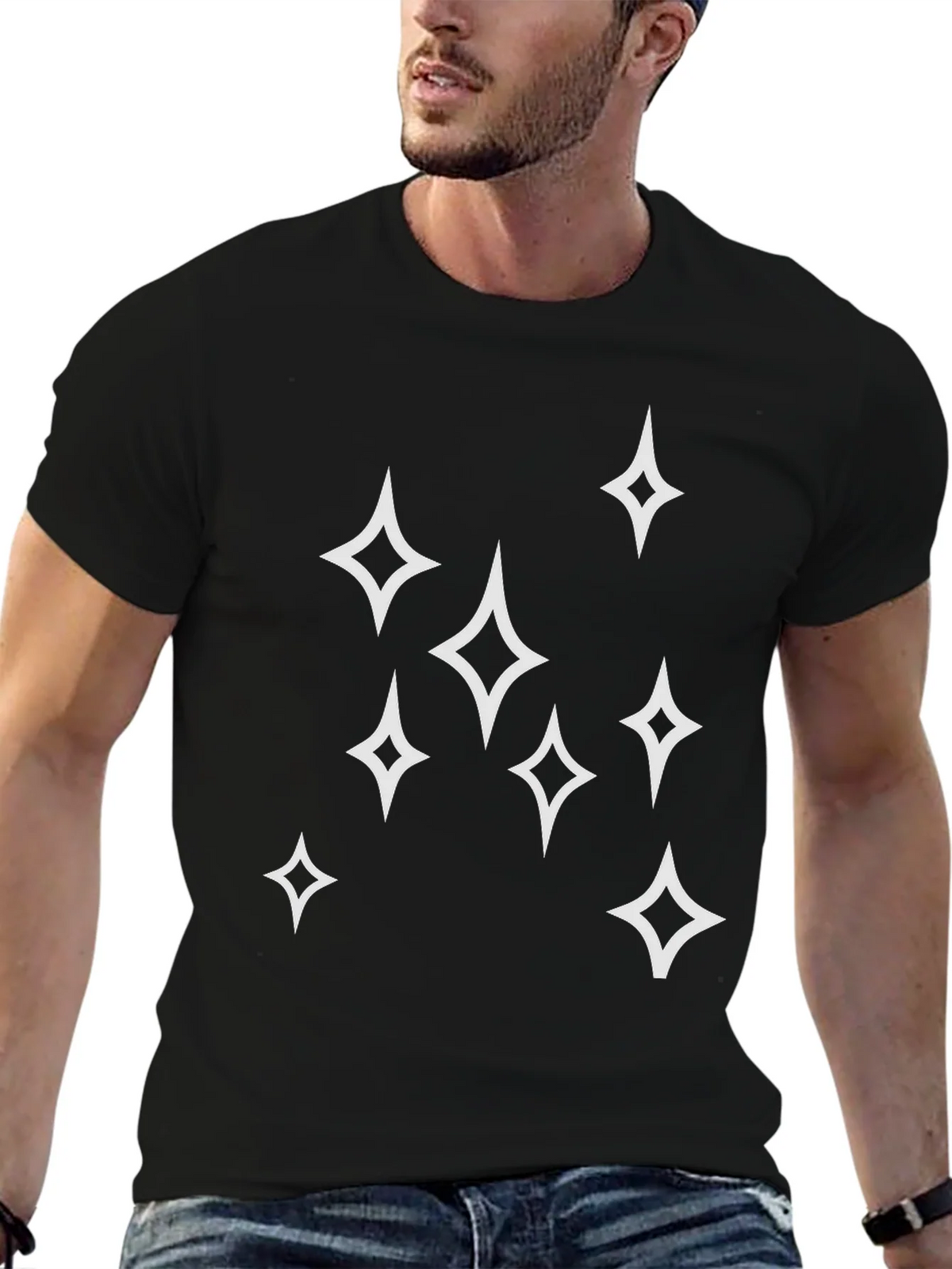 Sparkle Star Graphic Tee - Mens Black T-Shirt product image 9