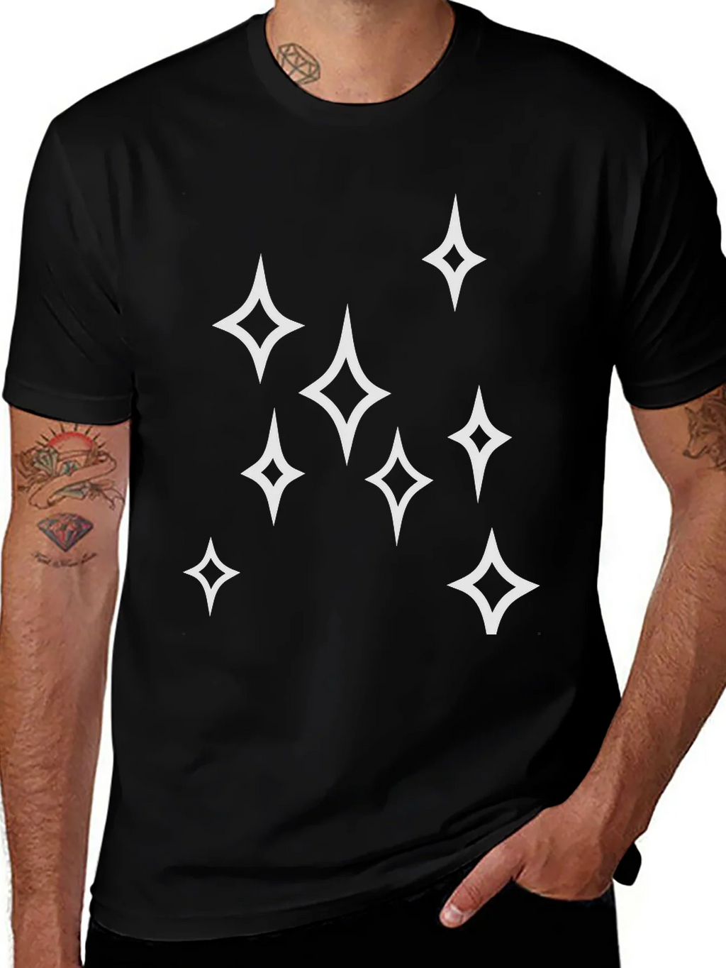 Sparkle Star Graphic Tee - Mens Black T-Shirt product image 1