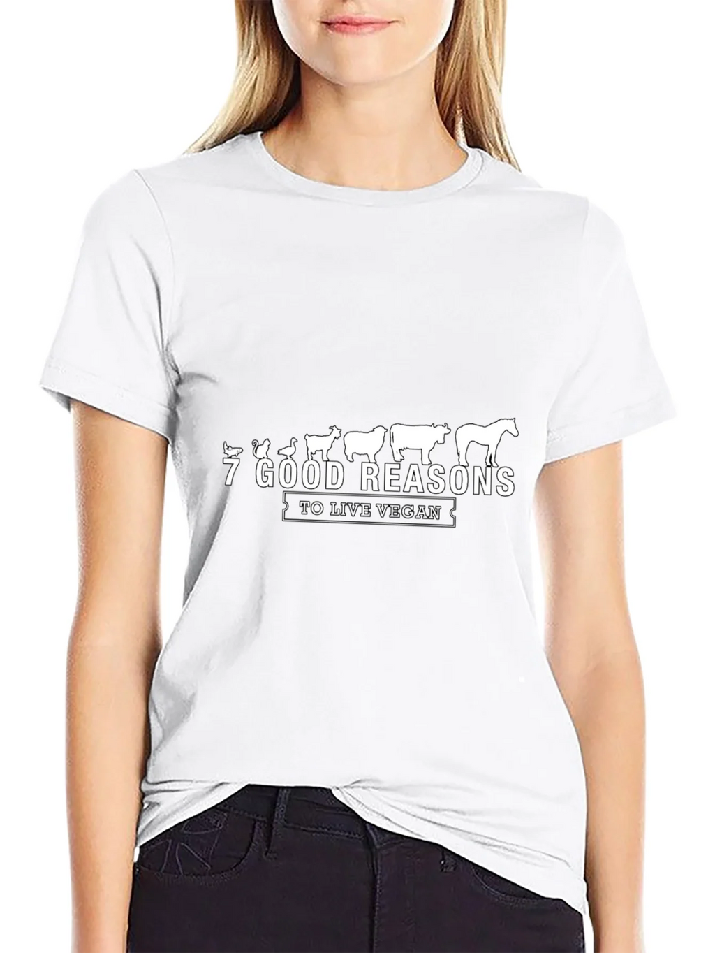 Vegan Reasons Black Graphic Tee product image 8