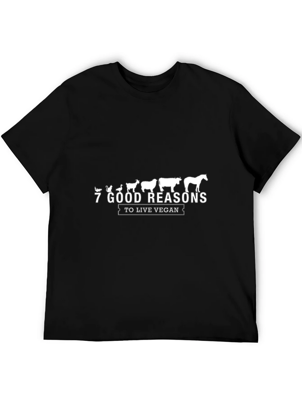 Vegan Reasons Black Graphic Tee product image 5