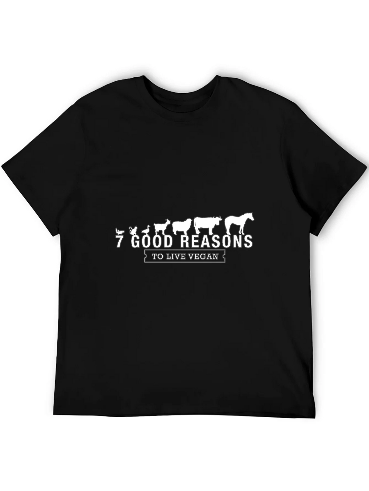 Vegan Reasons Black Graphic Tee product image 5
