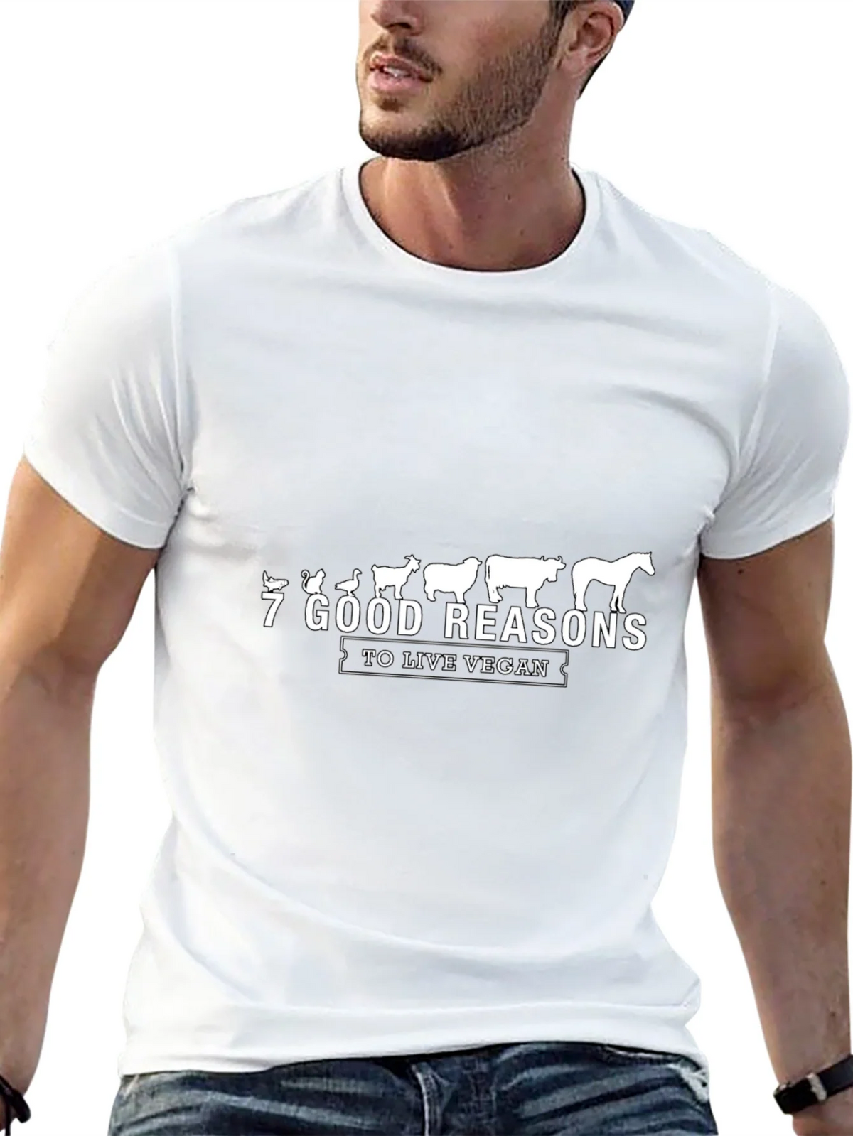 Vegan Reasons Black Graphic Tee product image 12