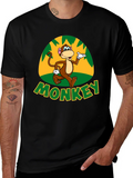 Fun Monkey Graphic T-Shirt - Casual Black Tee product image 1
