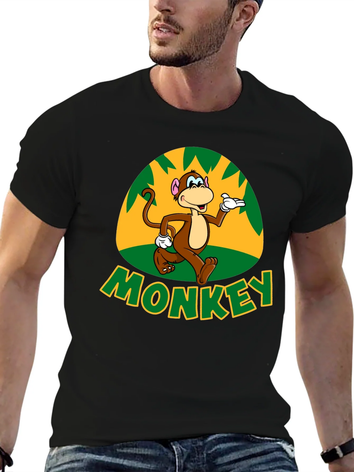 Fun Monkey Graphic T-Shirt - Casual Black Tee product image 6
