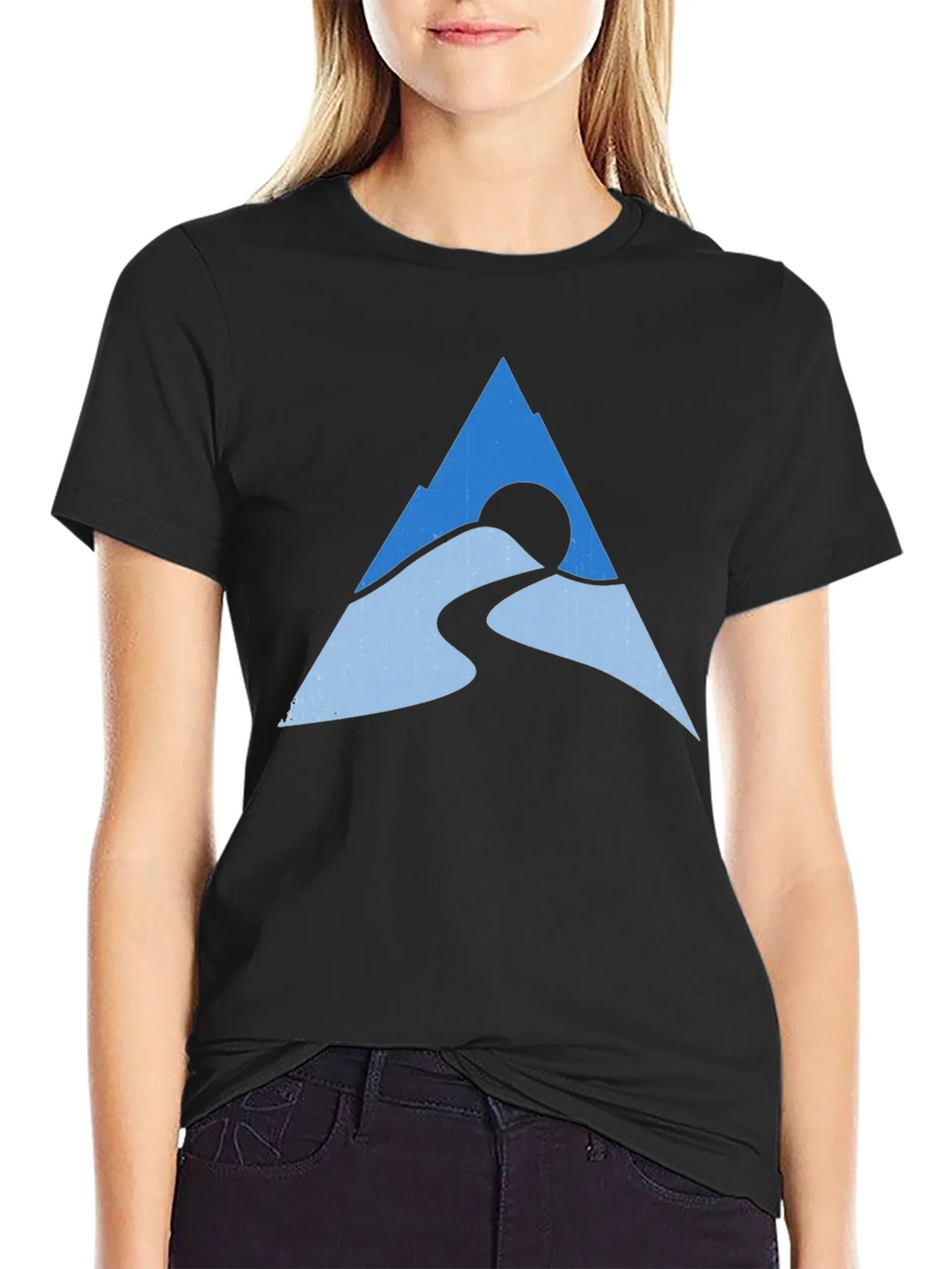 Mountain Peak Graphic Tee - Black Cotton Blend product image 5