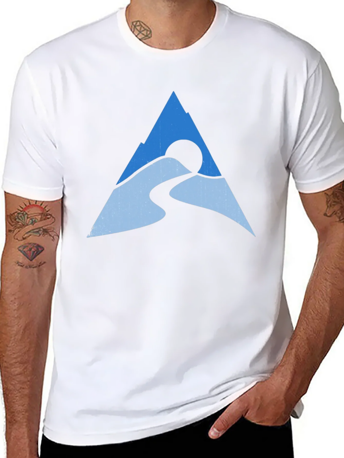 Mountain Peak Graphic Tee - Black Cotton Blend product image 10