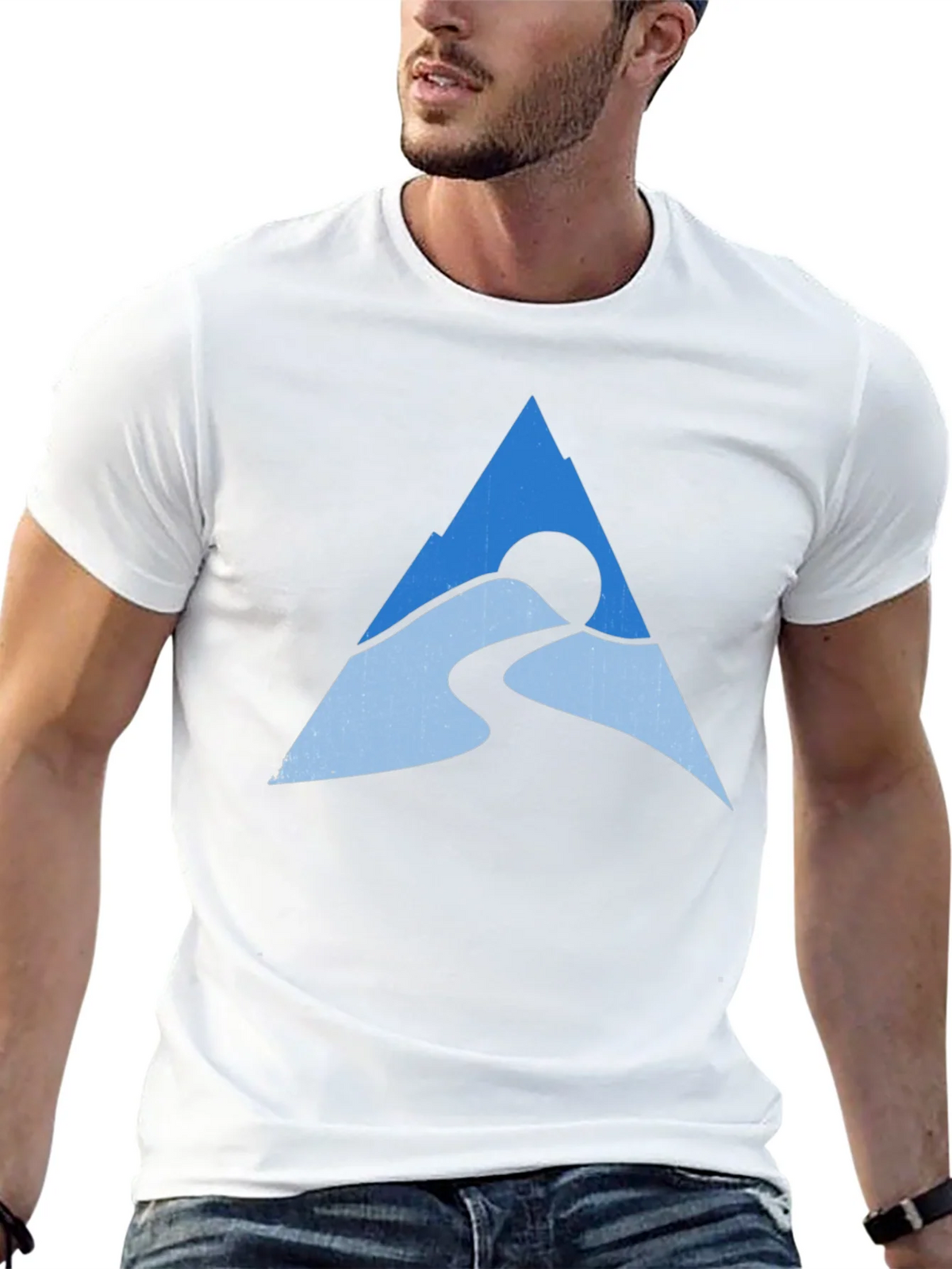 Mountain Peak Graphic Tee - Black Cotton Blend product image 4
