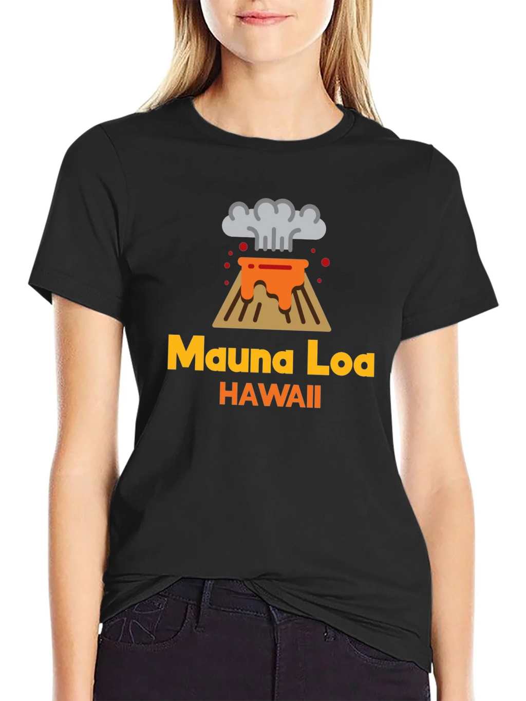 Mauna Loa Hawaii Volcano Graphic Tee - Black product image 5