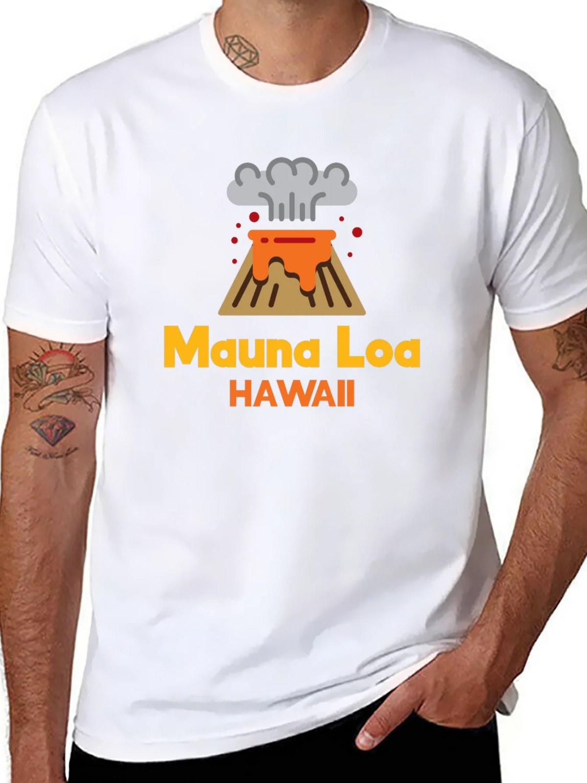 Mauna Loa Hawaii Volcano Graphic Tee - Black product image 10