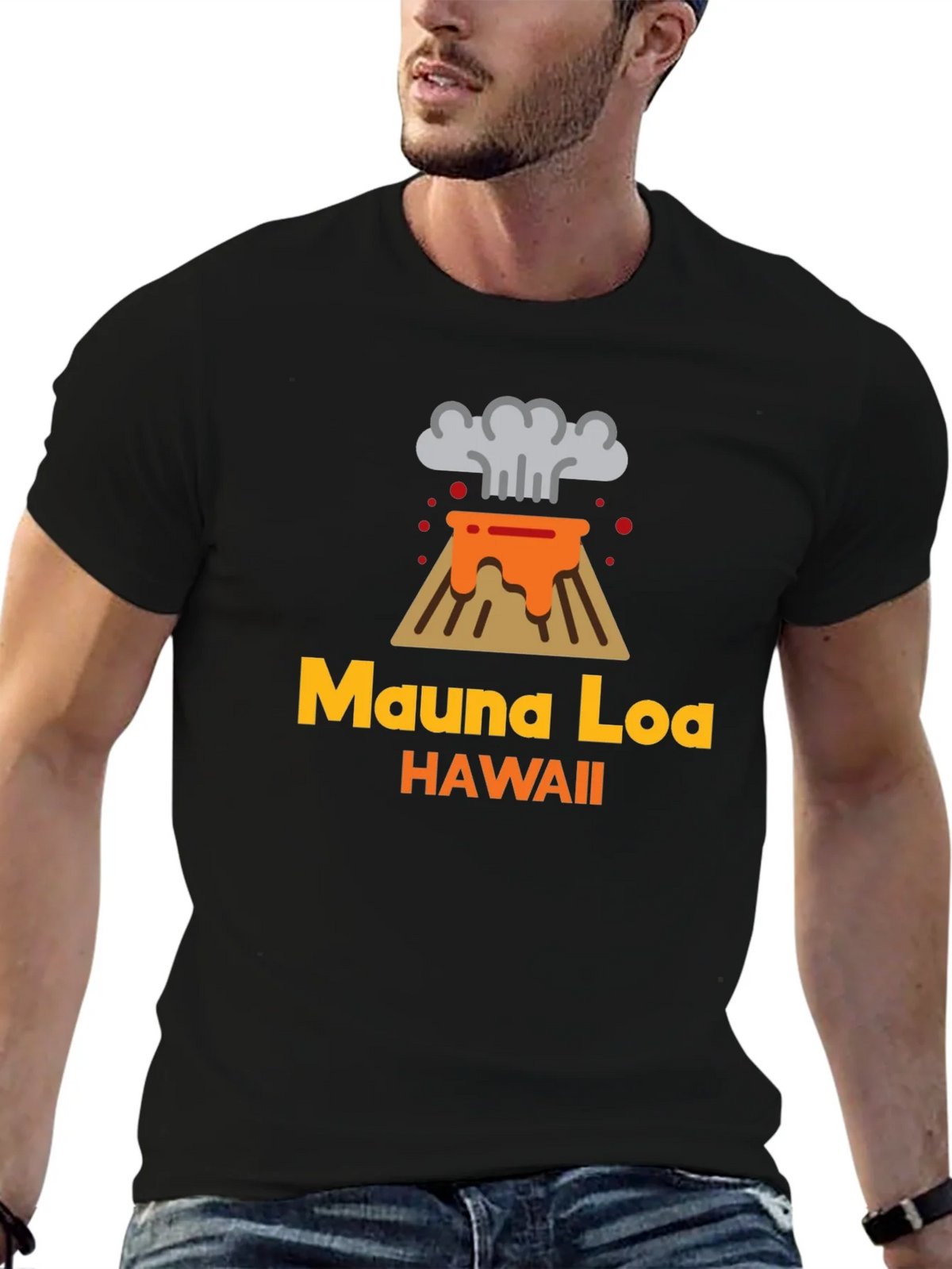 Mauna Loa Hawaii Volcano Graphic Tee - Black product image 9