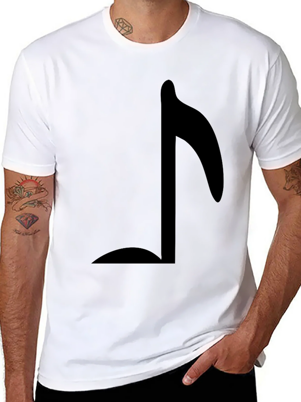 Musical Note Graphic T-Shirt - Black product image 7