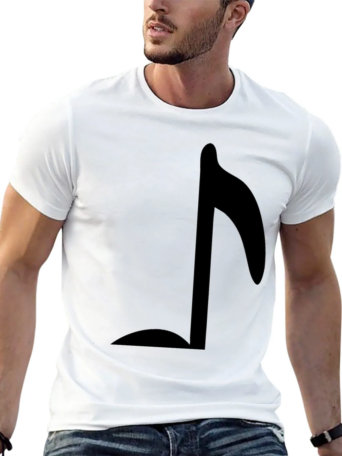 Musical Note Graphic T-Shirt - Black product image 12