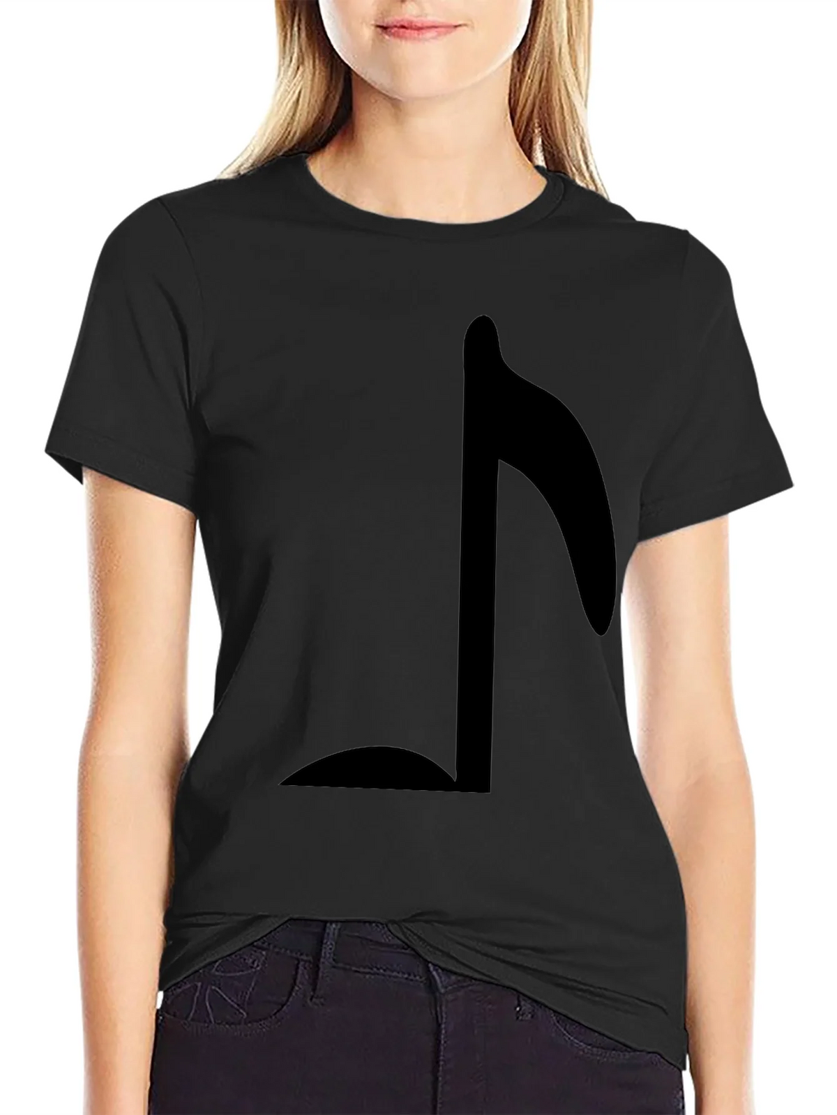 Musical Note Graphic T-Shirt - Black product image 2