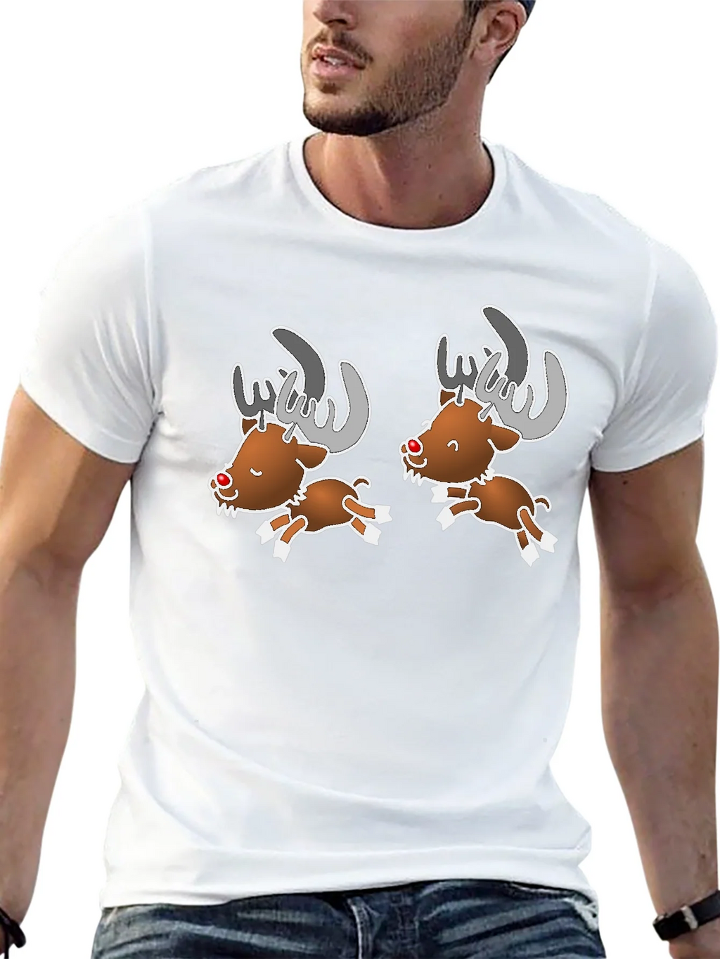 Cartoon Reindeer Graphic Tee product image 12