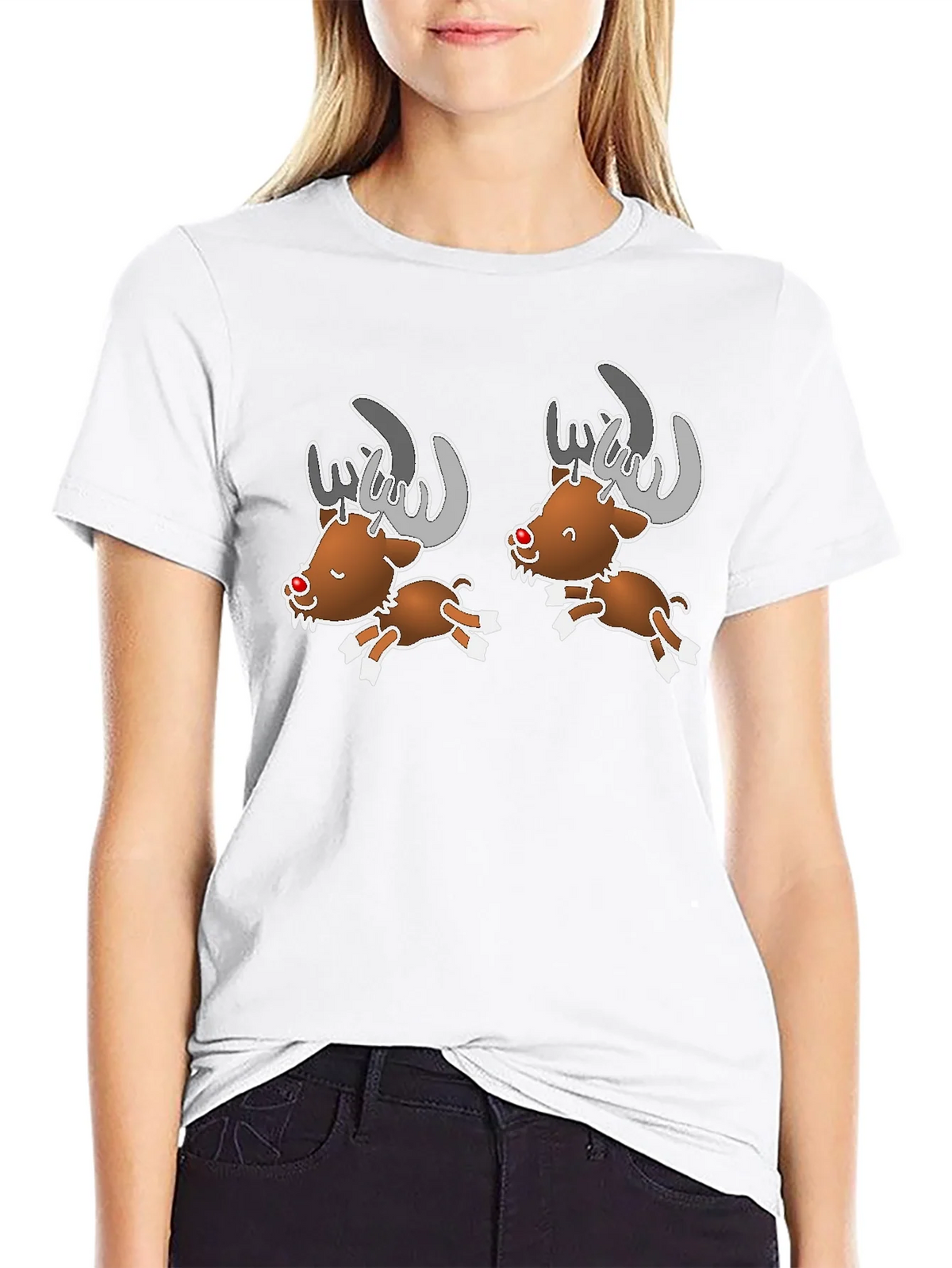 Cartoon Reindeer Graphic Tee product image 8
