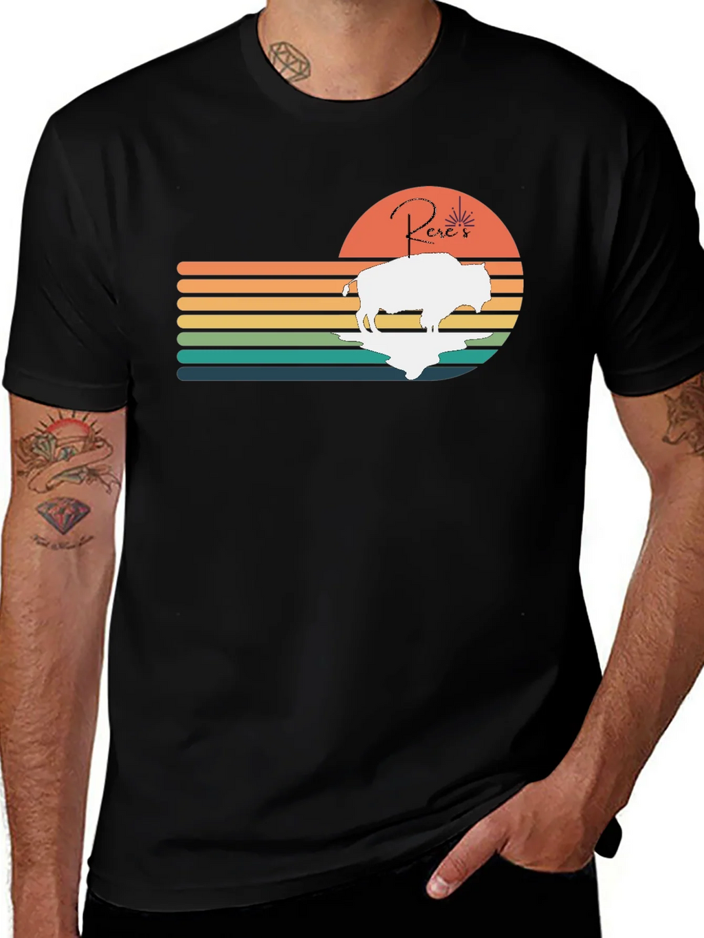 Retro Buffalo Sunset T-Shirt product image 1