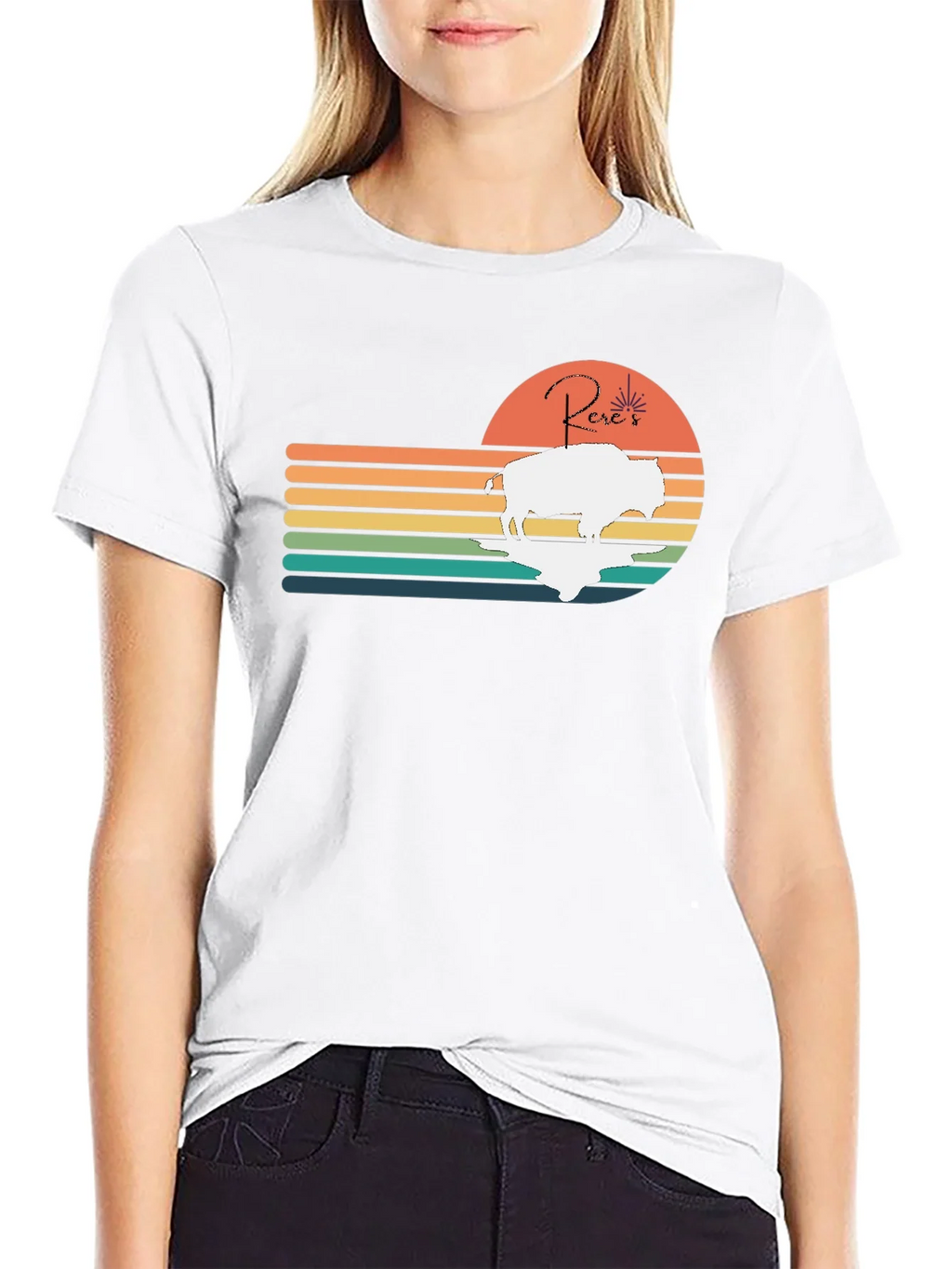 Retro Buffalo Sunset T-Shirt product image 8