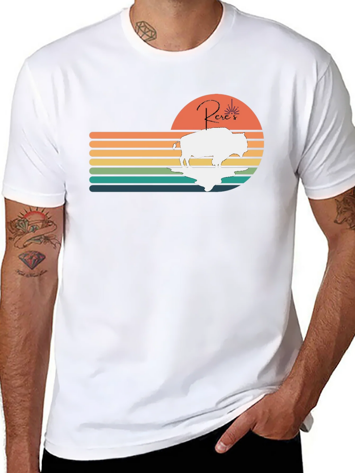 Retro Buffalo Sunset T-Shirt product image 7