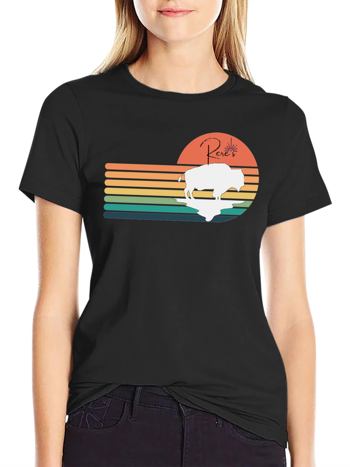 Retro Buffalo Sunset T-Shirt product image 2
