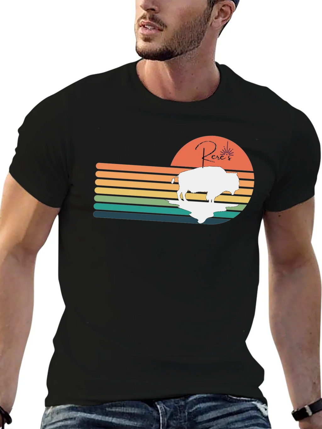 Retro Buffalo Sunset T-Shirt product image 6